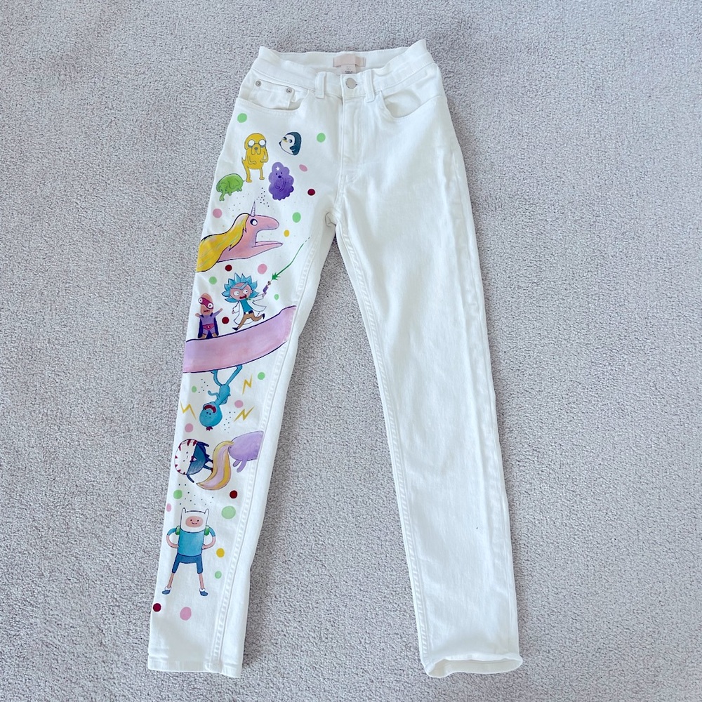Custom painted jeans